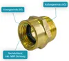 Reduzierstück Messing Fittings AG auf IG mit Dichtung Produktbild-Vorschau 2