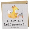 Mr. & Mrs. Panda Glückwunschkarte Autor Leidenschaft - Grau Produktbild-Vorschau 1