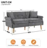 Merax 2-Sitzer Doppelsofa mit dicken Kissen, Holzbeinen und Produktbild-Vorschau 7