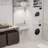 A laundry room with a sink, washing machine, and dryer. Náhled obrázku produktu