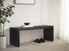 Ławka FineBuy 120 cm z litego drewna akacjowego, czarna – Podgląd zdjęcia produktu 2