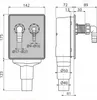 Technical drawing with dimensions of a plumbing fitting. Anteprima dell’immagine prodotto