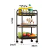 Heikoeco® Servierwagen schmal mit 3 Ebene aus Metall, Produktbild-Vorschau 7