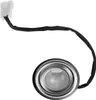 A close-up of a stainless steel bottle opener with a wire and connector. Produktbild-Vorschau