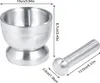 Edelstahl Mörser mit Stößel Lebensmittelecht Pestle and Produktbild-Vorschau 2