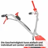 Close-up of the handlebars of a lawnmower. Produktbild-Vorschau