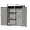 BEALIFE Gartenschrank 140x44x162 cm | 2 Türen & großes Produktbild-Vorschau 2