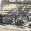 Outsunny 2er Set Gartenstuhl Rattan Gartenmöbel mit Produktbild-Vorschau 8