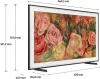A diagram showing the dimensions of a Samsung television. Produktbild-Vorschau
