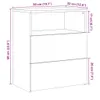vidaXL Noční stolek Artisan dub 50x32x60 cm materiál na Náhled obrázku produktu 8