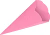 3D Color Schultüten Bastelwellpappe 68CM ROSA - Schultüten Produktbild-Vorschau 1
