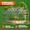 GARDEBRUK® Gewächshaus Aluminium 7,2m² 380x190cm inkl. 4 Produktbild-Vorschau 6