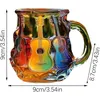 3D Gitarren-Kaffeetasse,farbiges Kristalldesign,für Produktbild-Vorschau 5