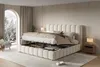 Lit double rembourré 160 × 200 cm avec coffre de rangement Voir les images du produit 12