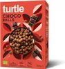 A box of Turtle Choco Balls cereal with a bowl of cereal and chocolate pieces shown on the front. Voir les images du produit