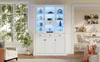 Vitrinenschrank 119,5 x 40 x 180 cm, 21 Ablagefächer, 4 Produktbild-Vorschau 14