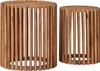 vidaXL Handgefertigtes Beistelltisch-Set 2 stk. Teakbraun Produktbild-Vorschau 1