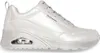 A side view of a white Skechers sneaker. Voir les images du produit