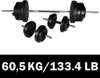 vidaXL Set di bilancieri + 2 manubri 60,5 kg Anteprima dell’immagine prodotto 5