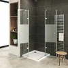 i-flair Eck-Duschkabine 75x85x190 cm aus teilsatiniertem 6 Produktbild-Vorschau 2