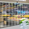(7ks 91*203cm) PVC pásová záclona, průhledná lamelová Náhled obrázku produktu 2