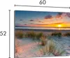 A glass splashback featuring a beach sunset scene with dunes and grass. Náhľad obrázku produktu