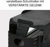 Close-up of a black plastic shoe organizer with adjustable height. Náhľad obrázku produktu