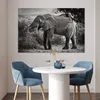 MuchoWow® Poster Elefant - Tiere - Bäume - Schwarz - Weiß Produktbild-Vorschau 5