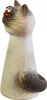 Zaunhocker Katze aus Keramik Dekofigur Gartenfigur Produktbild-Vorschau 2