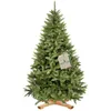 A full shot of a green artificial Christmas tree on a white background. Voir les images du produit