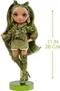 A fashion doll standing on a display stand, with a size indicator on the right. Anteprima dell’immagine prodotto