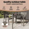 vidaXL Zahradní stůl, šedý, 90 x 90 x 75 cm, poly-rattan Náhled obrázku produktu 6