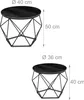 Relaxdays Couchtisch, 2er Set, Holzoptik & Metall, Produktbild-Vorschau 6