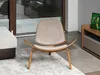 Poltrona di design DAHL - noce / beige Anteprima dell’immagine prodotto 9