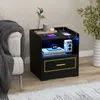2er Set Nachttisch mit LED-Leuchte, 1 USB & TypeC-Anschluss Produktbild-Vorschau 8