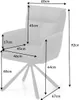 riess-ambiente Drehbarer Retro Stuhl BIG GEORGE grau mit Produktbild-Vorschau 7