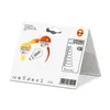 The back of a product package for an LED light bulb, showing energy efficiency information and product details. Produktbild-Vorschau