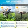 T-SUNUS Zonnestraler voor de tuin, 4 LED zonnepanellampen Productafbeelding-voorbeeld 2