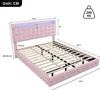 Flieks Polsterbett 140x200cm mit LED, Jugendbett Doppelbett Produktbild-Vorschau 7