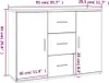 vidaXL Sideboard Sonoma-Eiche 91x29,5x65 cm Holzwerkstoff Produktbild-Vorschau 7