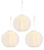 3er Set LED Solar Außen-Hängeleuchte, Lampion weiß, D 30 cm Produktbild-Vorschau 1