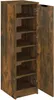 vidaXL Botník Kouřový dub 30x35x100 cm Materiál dřeva Náhled obrázku produktu 4