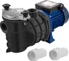 A pool pump with two white pipe adapters in the foreground, set against a white background. Anteprima dell’immagine prodotto
