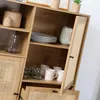 CALICOSY -  Hohe Buffetschrank mit Rattanfronten - L100 x Produktbild-Vorschau 4