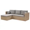 BEAUTYSOFA | SEVILLA Polyrattan Gartenlounge Beige – Produktbild-Vorschau 5