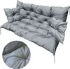 A gray bench cushion set for a Hollywood swing or garden bench, shown against a white background. Náhled obrázku produktu