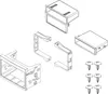 Façade d'autoradio 2-DIN avec vide poche compatible avec Voir les images du produit 2