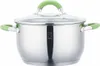 3er Edelstahl Kochtopf-Set 16 + 18 + 20cm mit Glasdeckel Produktbild-Vorschau 2