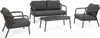 4er Set Sitzgruppe Miravet 148 x 81 x 73 cm Aluminium Produktbild-Vorschau 2