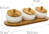 Relaxdays Gewürzhalter JIAO, Keramik/Bambus, Produktbild-Vorschau 5